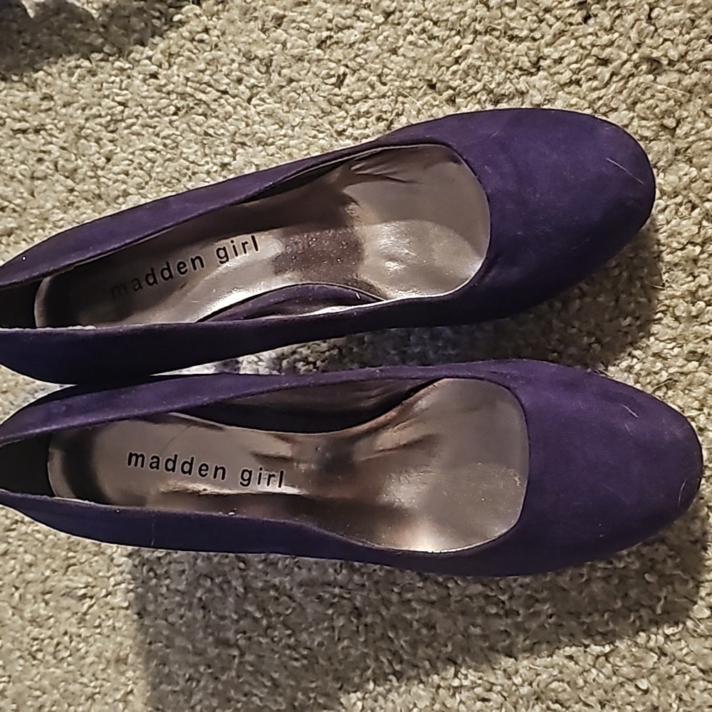 Suede Madden Girl Purple Heels